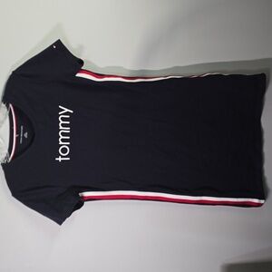 Tommy Hilfiger Navy Blue Crewneck Dress Womrn's Size Small Short Sleeve